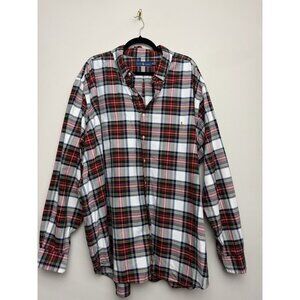 Mens Ralph Lauren Oxford Shirt Top Size 3XB Button Down Plaid Cotton